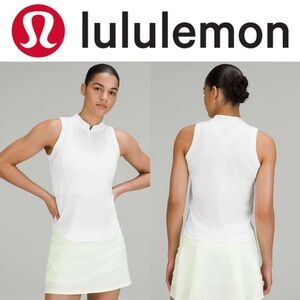 Lululemon Front-Zip Mock-Neck Tennis Tank Top
White

#147